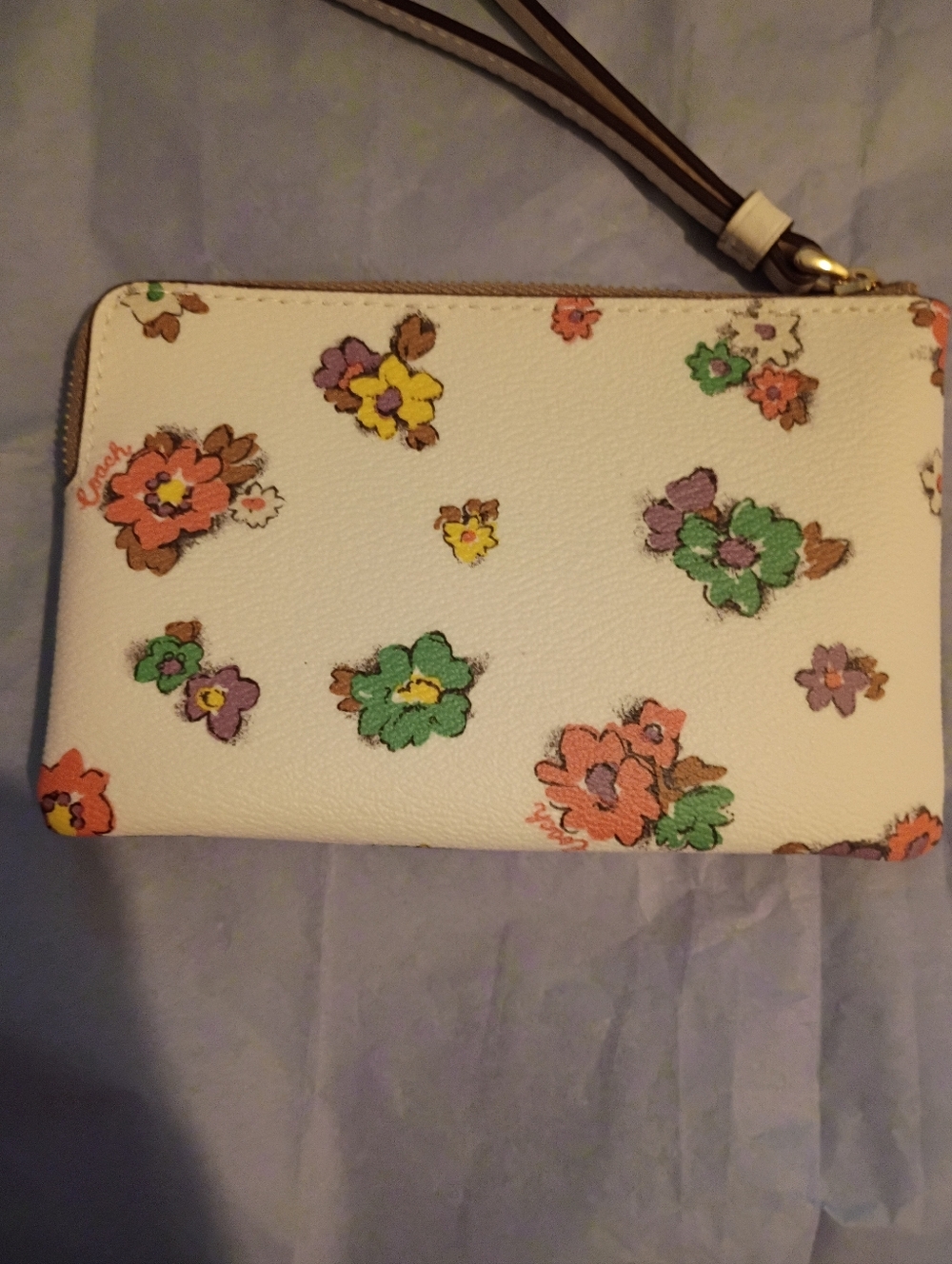 Coach Floral Field Print Wristlet NWOT - Picture 5 of 10